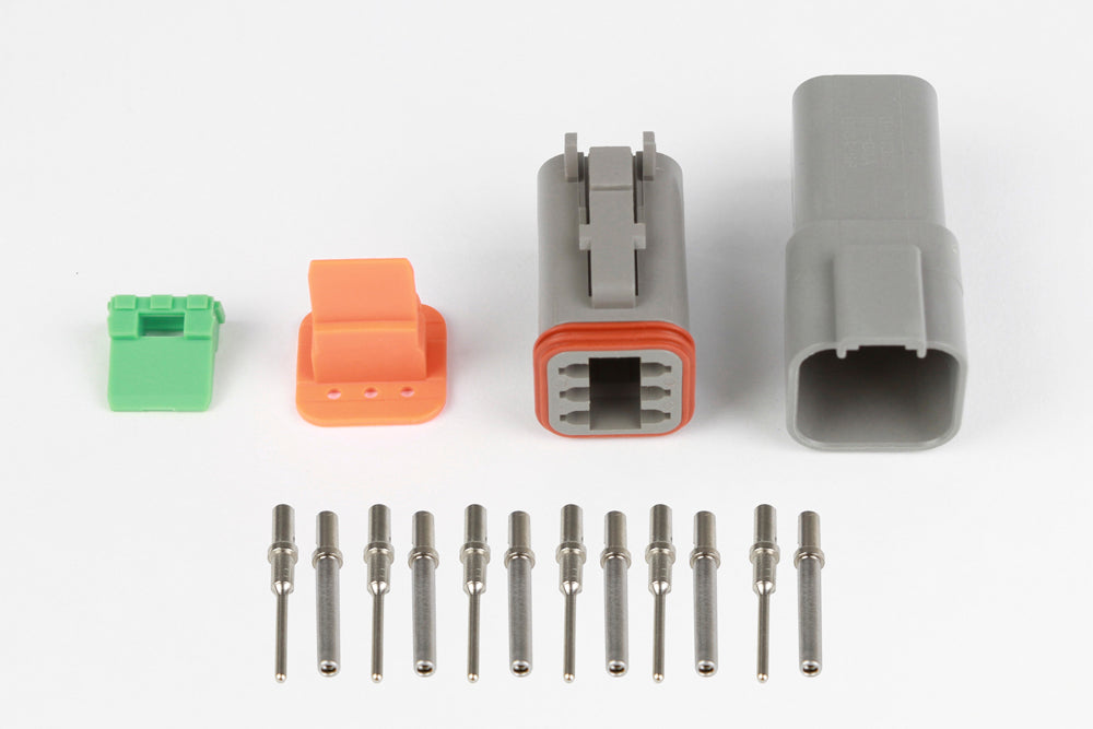 Haltech - Haltech Matching Set of Deutsch DT-6 Connectors 13 Amp Plug & Pins - HT-031115