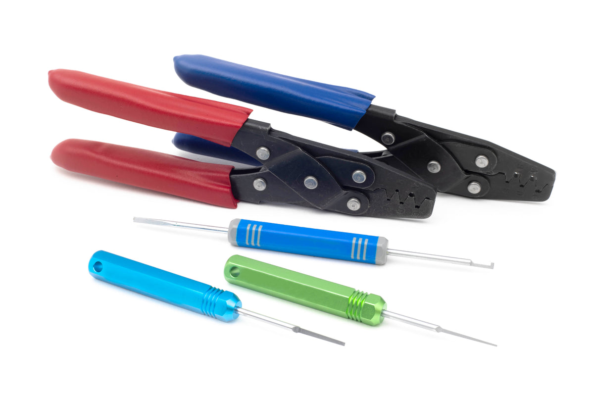 Haltech - Haltech Dual Crimper Set - Includes 3 Pin Removal Tools - HT-070300