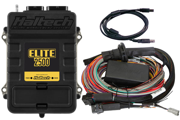 Haltech - Haltech Elite 2500 16ft Premium Universal Wire-In Harness ECU Kit - HT-151305