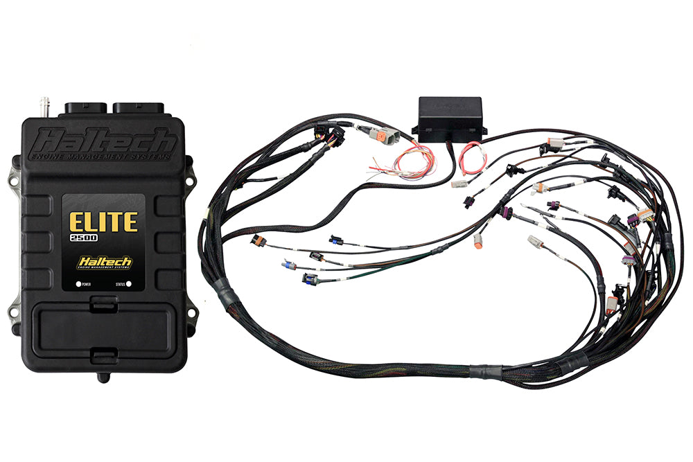 Haltech - Haltech Elite 2500 Terminated Harness ECU Kit w/EV1 Injector Connectors - HT-151362