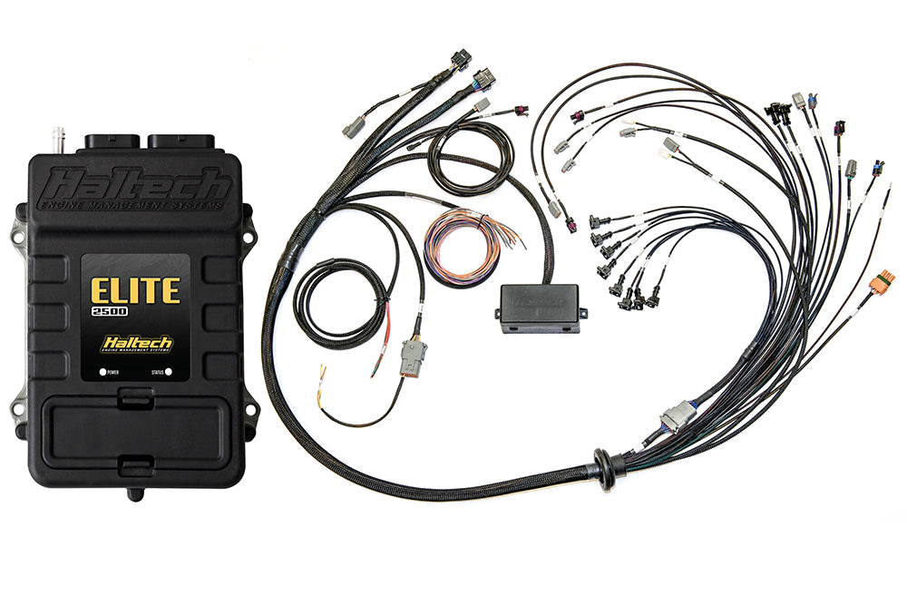 Haltech - Haltech Elite 2500 Terminated Harness ECU Kit w/EV1 Injector Connectors - HT-151376