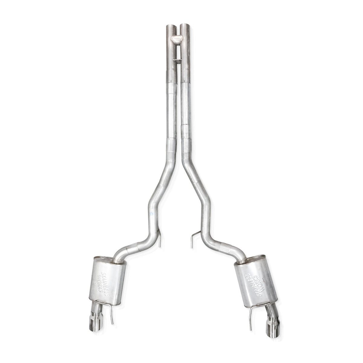 Stainless Works - 2024-26 Mustang GT Catback Dual Tips - M24CBXPCL