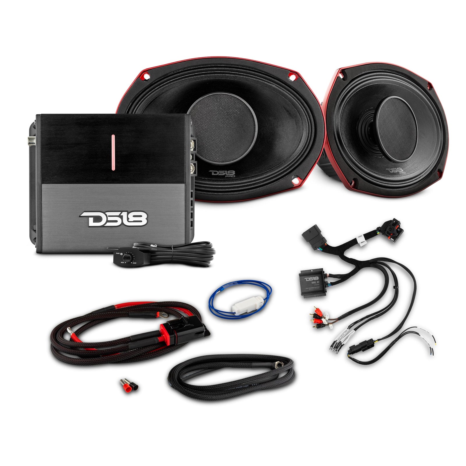 DS18 2014+ Harley-Davidson Street Glide or Road Glide Rear Upgrade Package - VS-HARLEY5 - front view