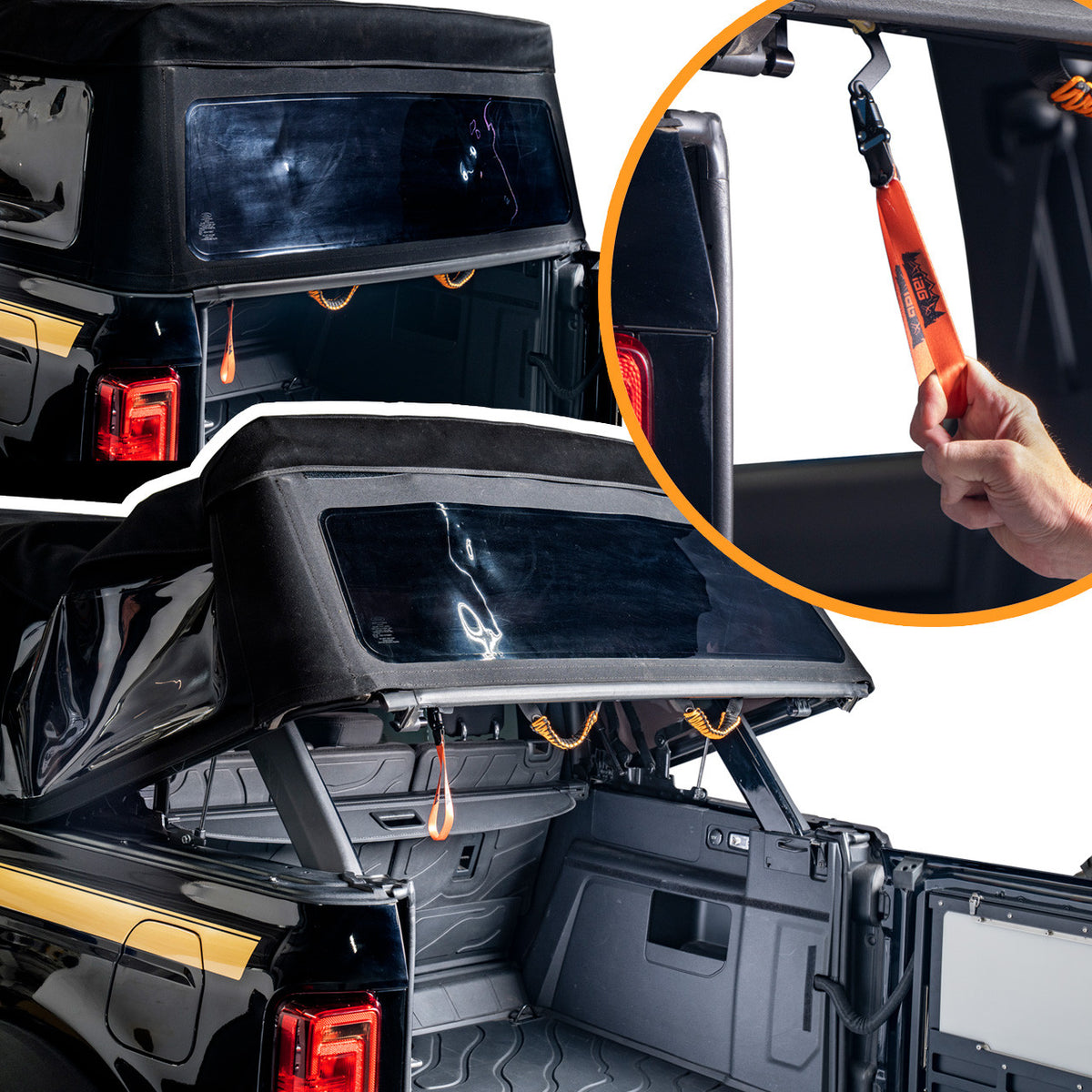 IAG EZ-Pull Soft Top Release For 2021-24 Ford Bronco 4 Door With Soft Top - IAG-BDY-F1004