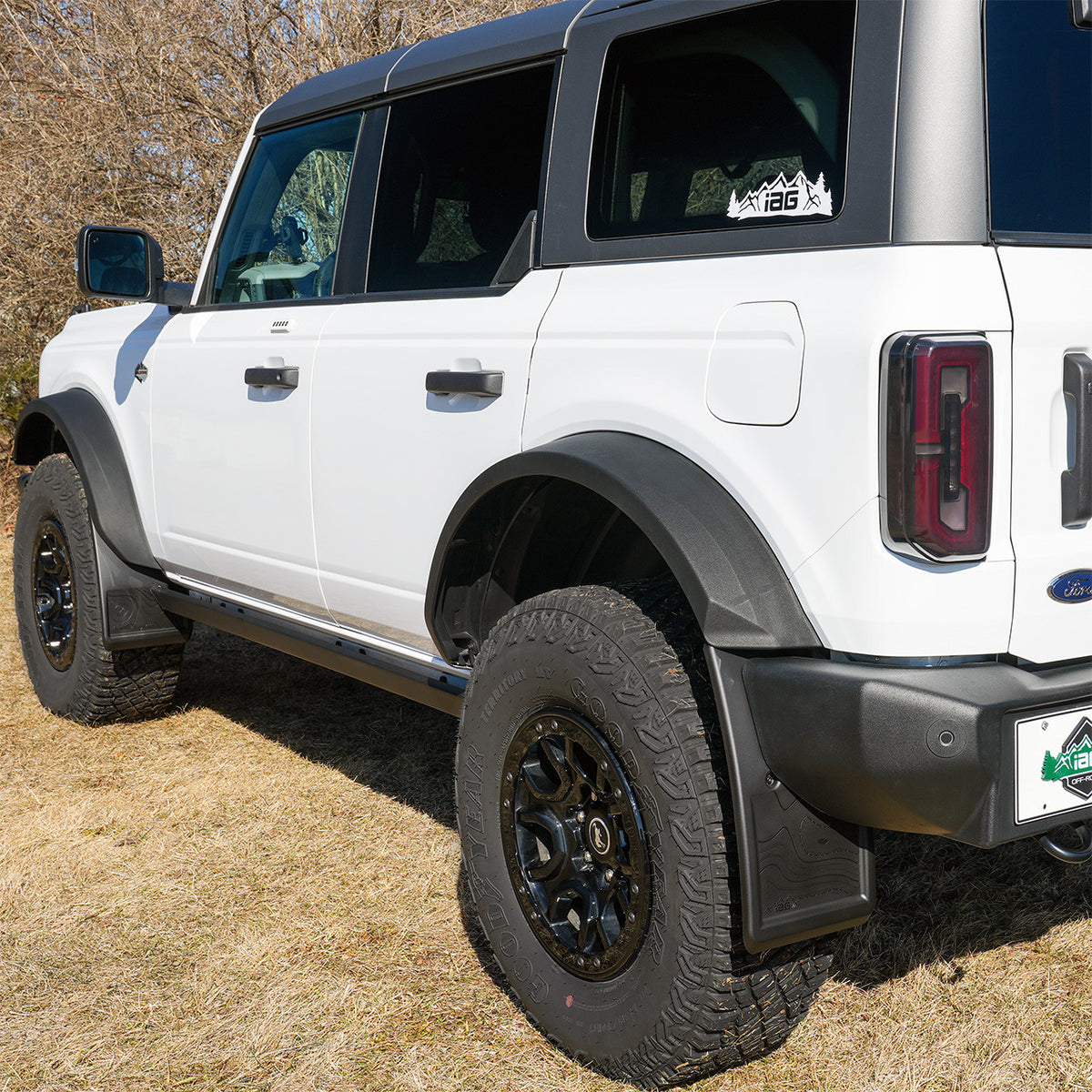 IAG Trail Shield Adjustable Mud Flaps Front &amp; Rear Set For 2021+ Ford Bronco - IAG-BDY-F1301