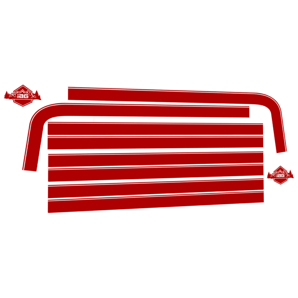 IAG Off-Road Boss Style Vinyl Side Stripe Kit for 2021+ Ford Bronco 4 Door - IAG-BDY-F2080