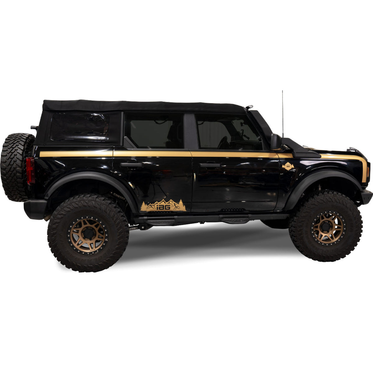 IAG Off-Road Boss Style Vinyl Side Stripe Kit for 2021+ Ford Bronco 4 Door - IAG-BDY-F2080