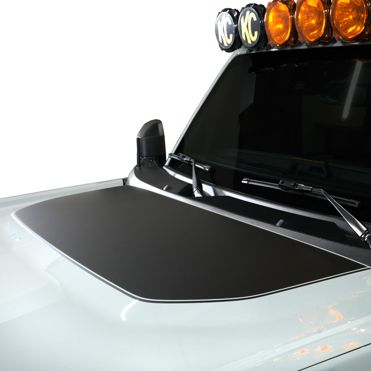 IAG Off-Road Front Hood Graphic - Solid w/ Pin Stripe Design Fits 2021 + Ford Bronco - IAG-BDY-F2086