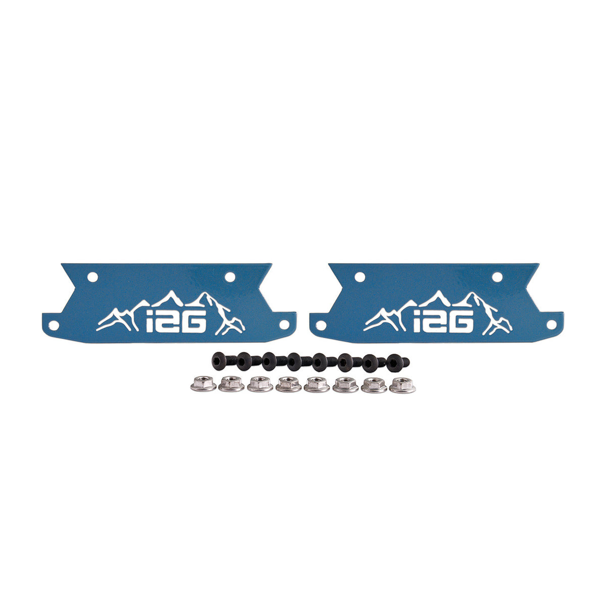 IAG Off-Road Color Logo Plates - Black, Blue, Orange, Red, Area51, Pink, Teal, White, Mojave Orange or Stainless Finish (Sold as 1 Pair) - IAG-BDY-F2200