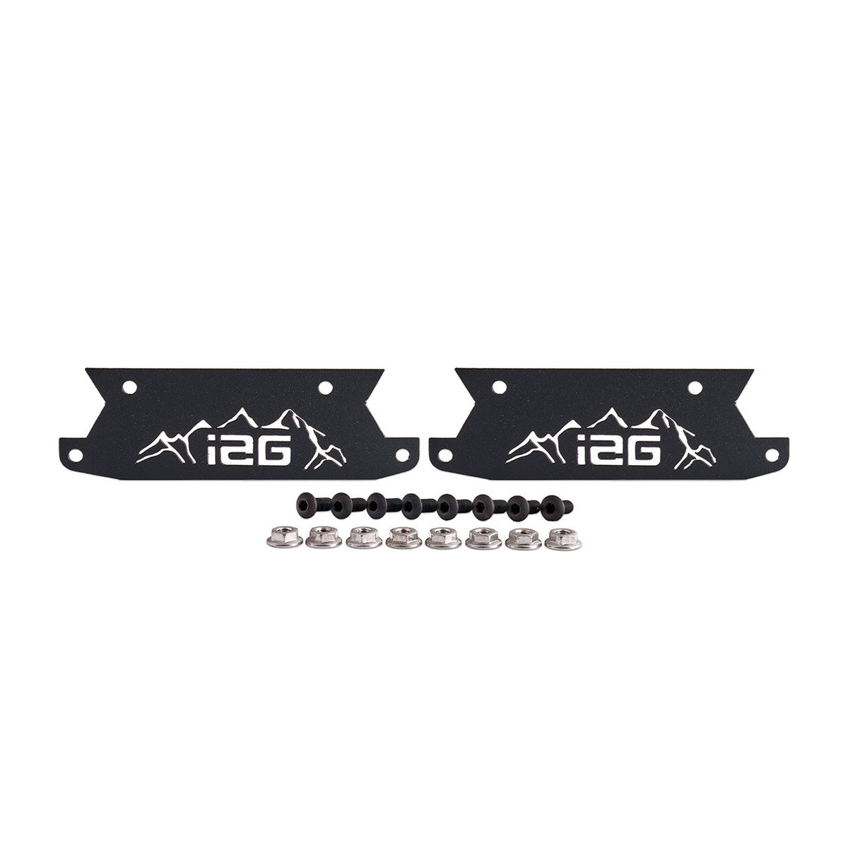 IAG Off-Road Color Logo Plates - Black, Blue, Orange, Red, Area51, Pink, Teal, White, Mojave Orange or Stainless Finish (Sold as 1 Pair) - IAG-BDY-F2200