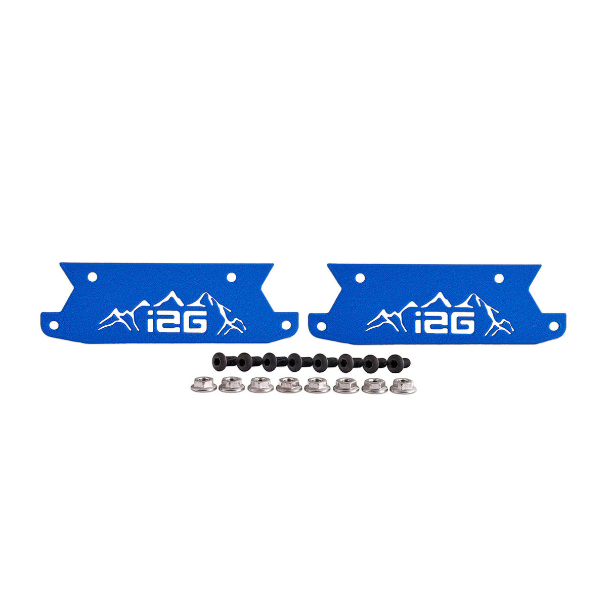 IAG Off-Road Color Logo Plates - Black, Blue, Orange, Red, Area51, Pink, Teal, White, Mojave Orange or Stainless Finish (Sold as 1 Pair) - IAG-BDY-F2200
