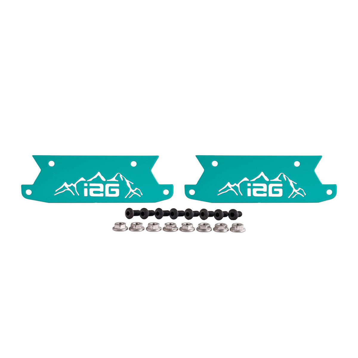 IAG Off-Road Color Logo Plates - Black, Blue, Orange, Red, Area51, Pink, Teal, White, Mojave Orange or Stainless Finish (Sold as 1 Pair) - IAG-BDY-F2200