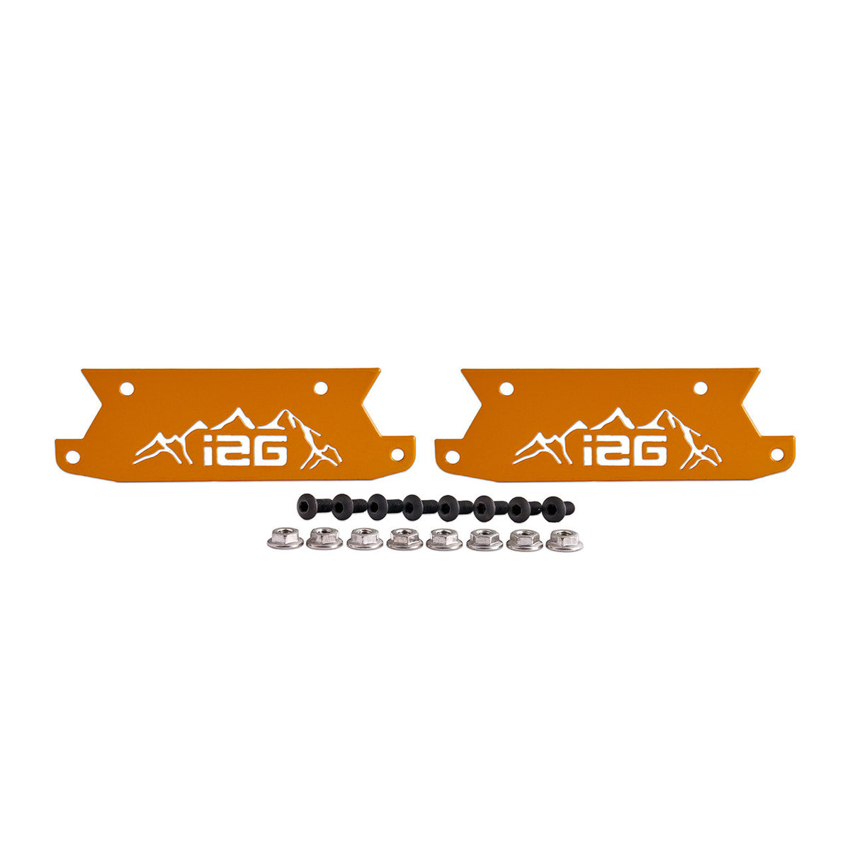 IAG Off-Road Color Logo Plates - Black, Blue, Orange, Red, Area51, Pink, Teal, White, Mojave Orange or Stainless Finish (Sold as 1 Pair) - IAG-BDY-F2200