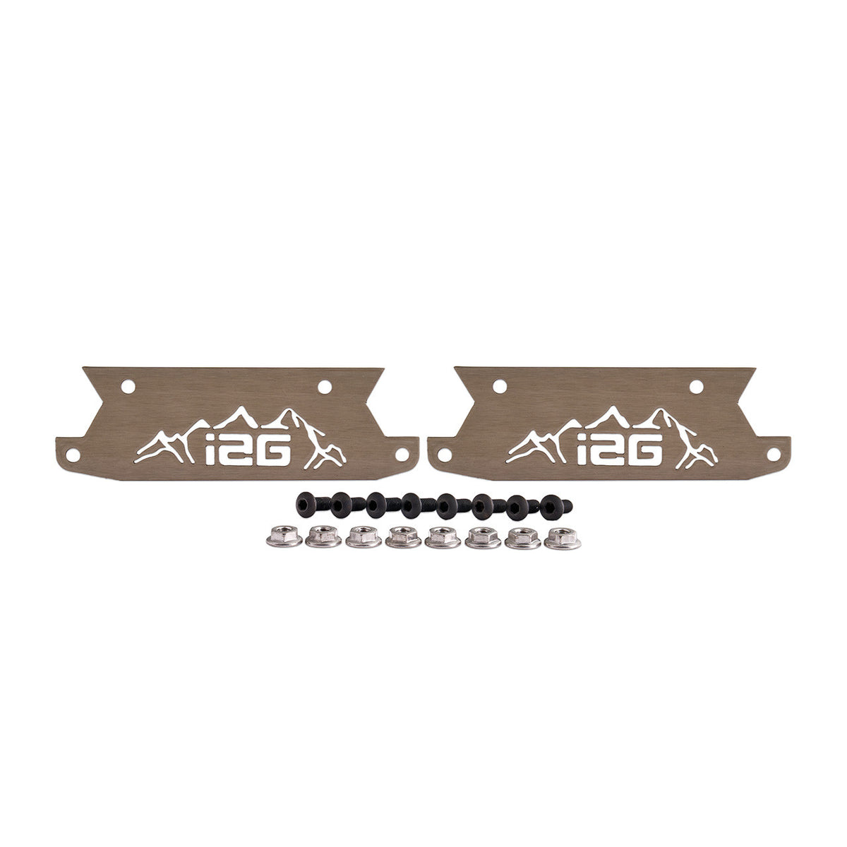 IAG Off-Road Color Logo Plates - Black, Blue, Orange, Red, Area51, Pink, Teal, White, Mojave Orange or Stainless Finish (Sold as 1 Pair) - IAG-BDY-F2200