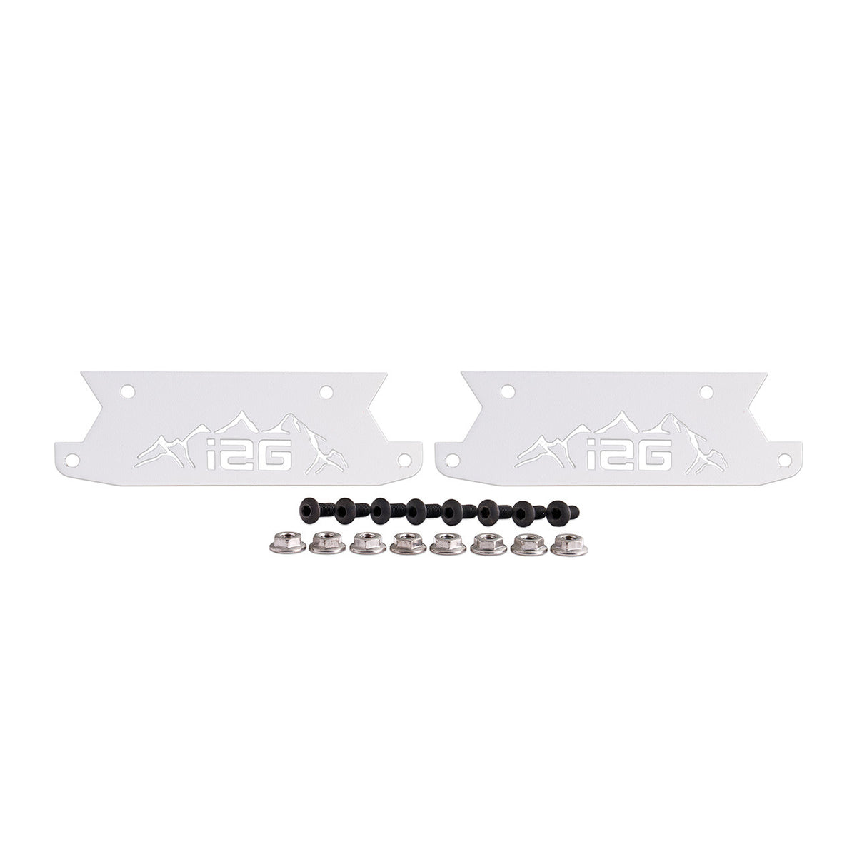 IAG Off-Road Color Logo Plates - Black, Blue, Orange, Red, Area51, Pink, Teal, White, Mojave Orange or Stainless Finish (Sold as 1 Pair) - IAG-BDY-F2200