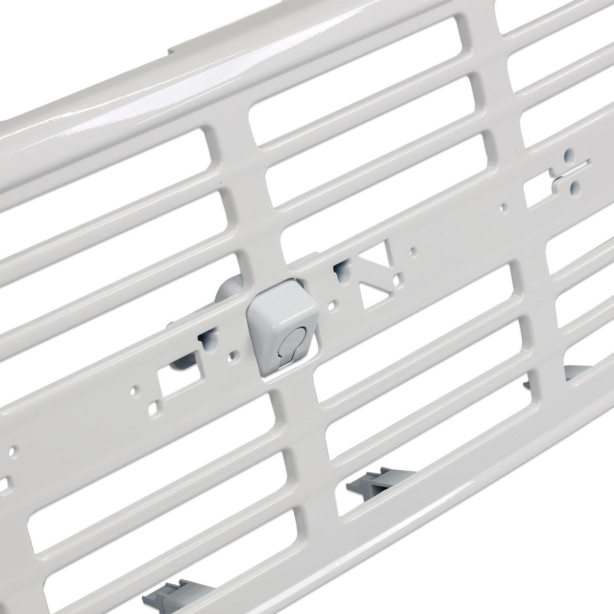 IAG I-Line Vintage Grille Gloss White with Red Lettering 2021+ Ford Bronco - IAG-BDY-F3140