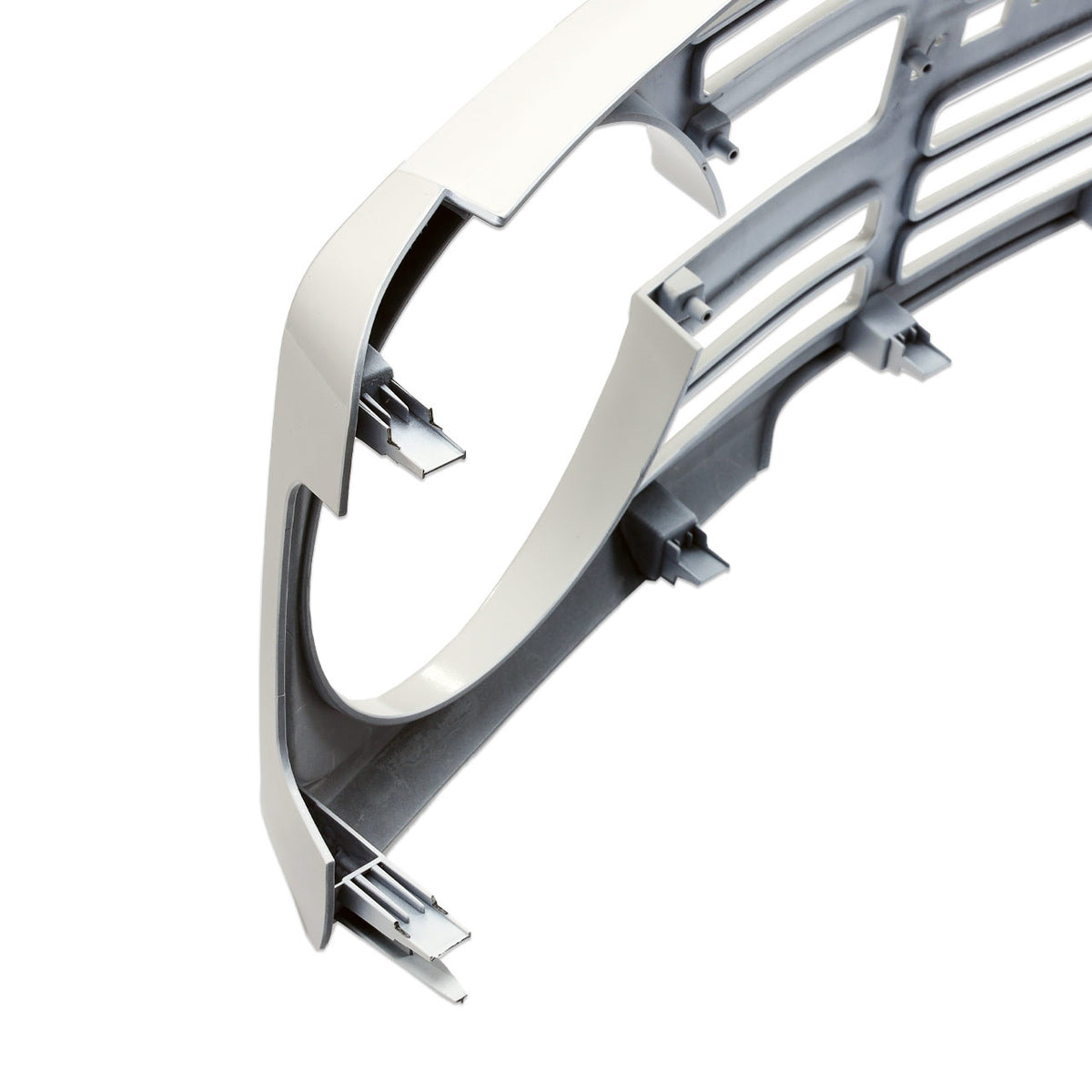IAG I-Line Vintage Grille Gloss White with Red Lettering 2021+ Ford Bronco - IAG-BDY-F3140