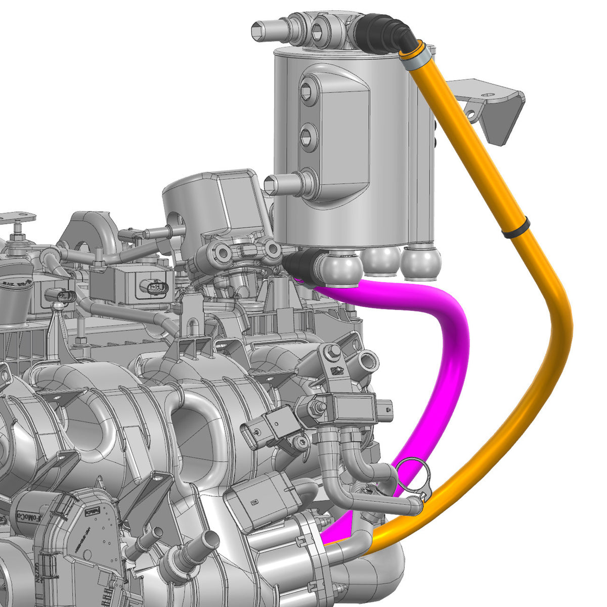 IAG 2.3L AOS Hoses For Early 2021 Ford Bronco - IAG-HSE-F7902