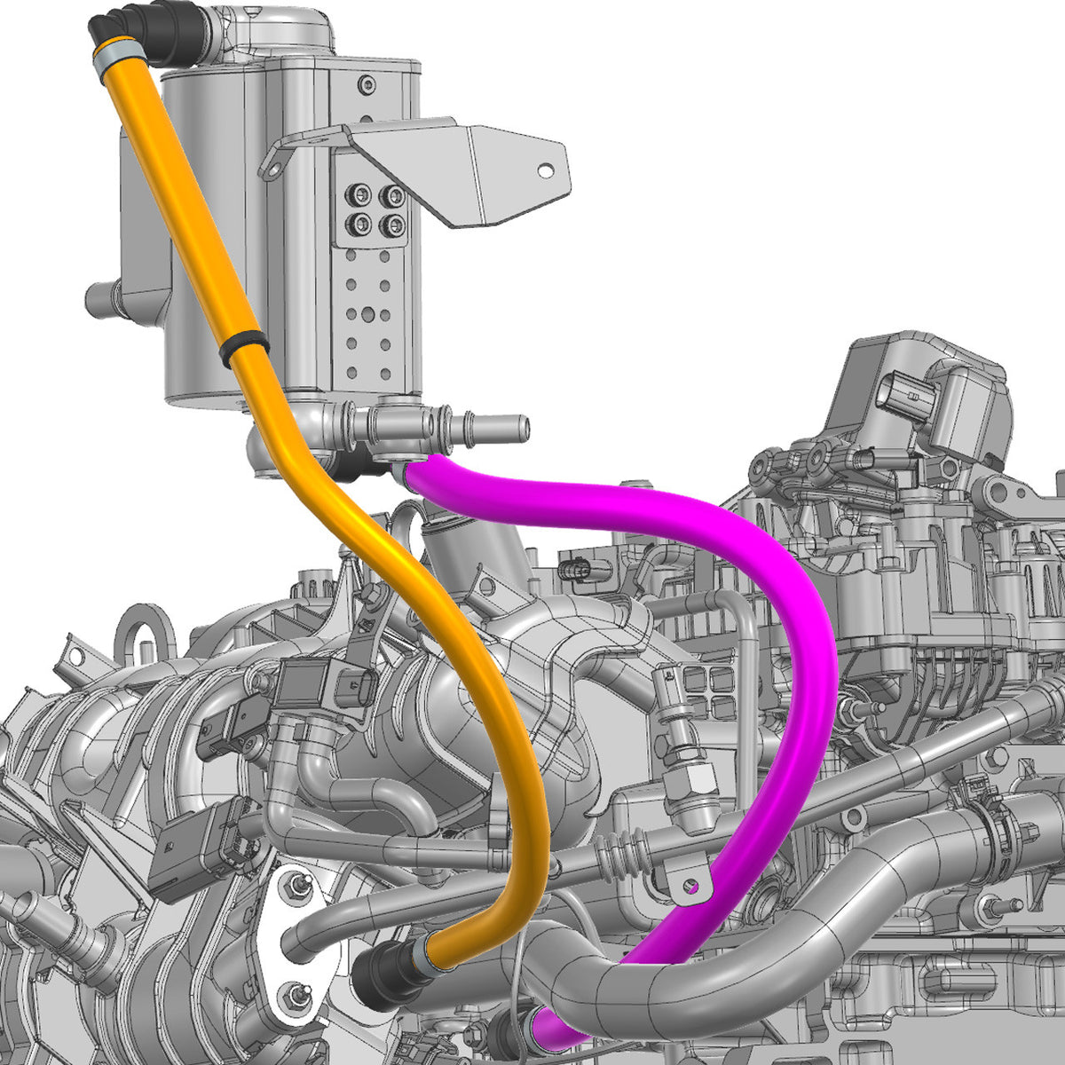 IAG 2.3L AOS Hoses For Early 2021 Ford Bronco - IAG-HSE-F7902