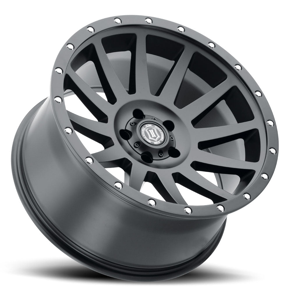ICON Compression 20x10 5x150 -19mm Offset 4.75in BS 110.10mm Bore Satin Black Wheel - 2020105547SB