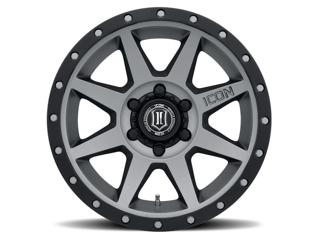 ICON Rebound 18x9 6x5.5 25mm Offset 6in BS 95.1mm Bore Titanium Wheel - 1818909060TT