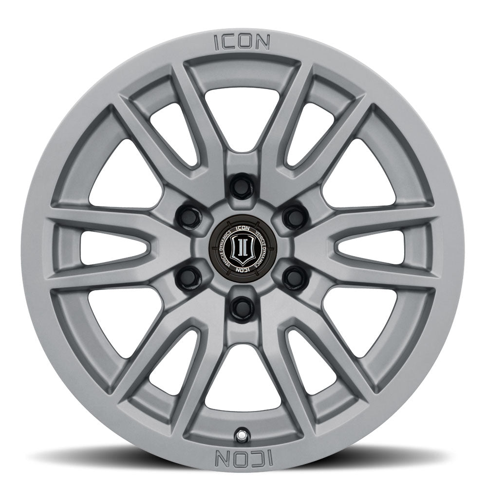 ICON Vector 6 17x8.5 6x135 6mm Offset 5in BS 87.1mm Bore Titanium Wheel - 2417856350TT