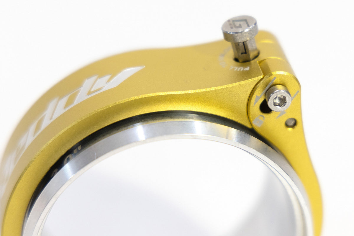 GReddy 3.5 Inch Gold Anodized Aluminum Boost Tube Clamp Set - 22420350