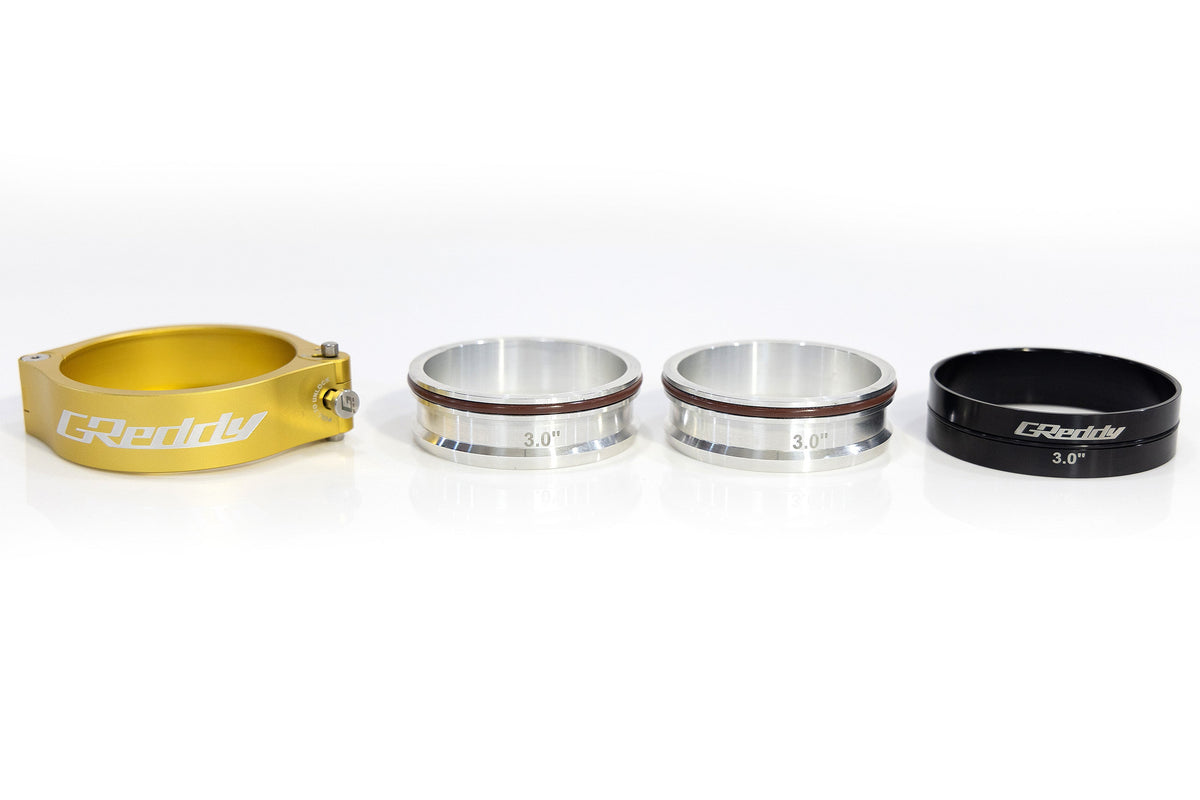 GReddy 3.0 Inch Gold Anodized Aluminum Boost Tube Clamp Set - 22420300