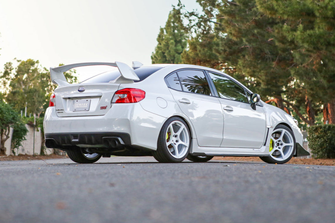 Remark 15-22 Subaru WRX STi VA Axle Back Exhaust Stainless Steel Single Wall Tip 4in Cerakote Black - RO-TSVA-S4B
