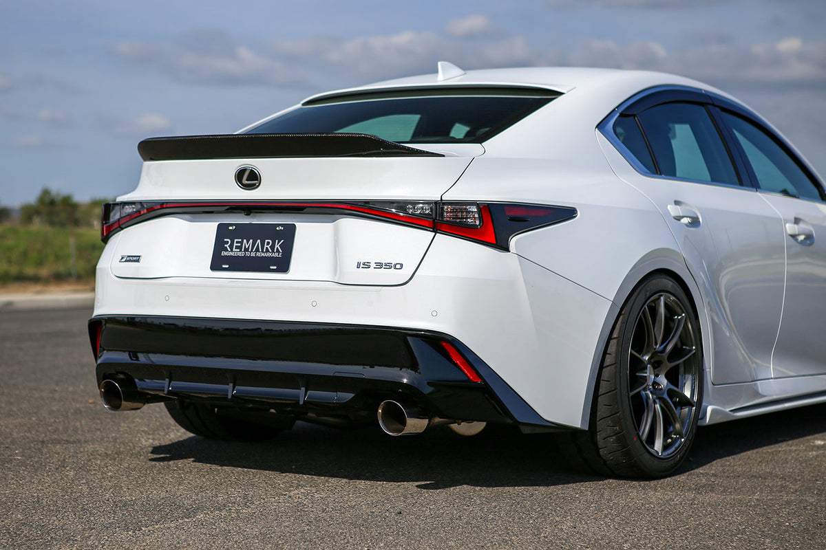 REMARK 2021+ Lexus IS300/ IS350 Axleback Exhaust - Stainless Double Wall Tip (Muffler Version) - RO-TSE4-DM
