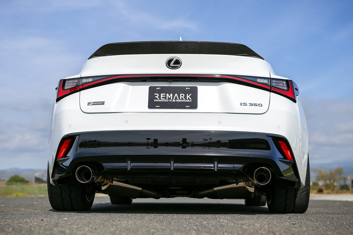 REMARK 2021+ Lexus IS300/ IS350 Axleback Exhaust - Burnt Stainless Double Wall Tip (Muffler Version) - RO-TTE4-DM