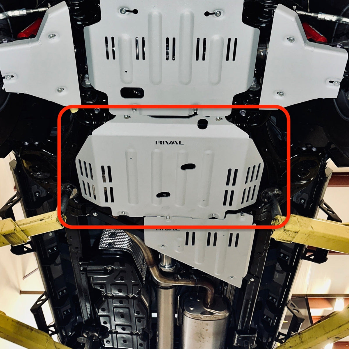 Rival 2024-Present Toyota Tacoma 4th Gen Gas Engine Aluminum Transmission Skid Plate - 2333.9567.2.6