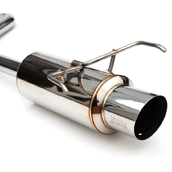 Invidia 06-08 Honda Fit 50mm (101mm tip) Cat-back Exhaust - HS06HF1GTP