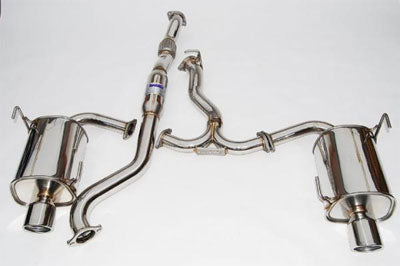 Invidia 08-09 WRX Sedan Q300 Dual Stainless Steel Tip Cat-back Exhaust - HS08SW4GT3 for 2008-2014 Subaru Impreza
