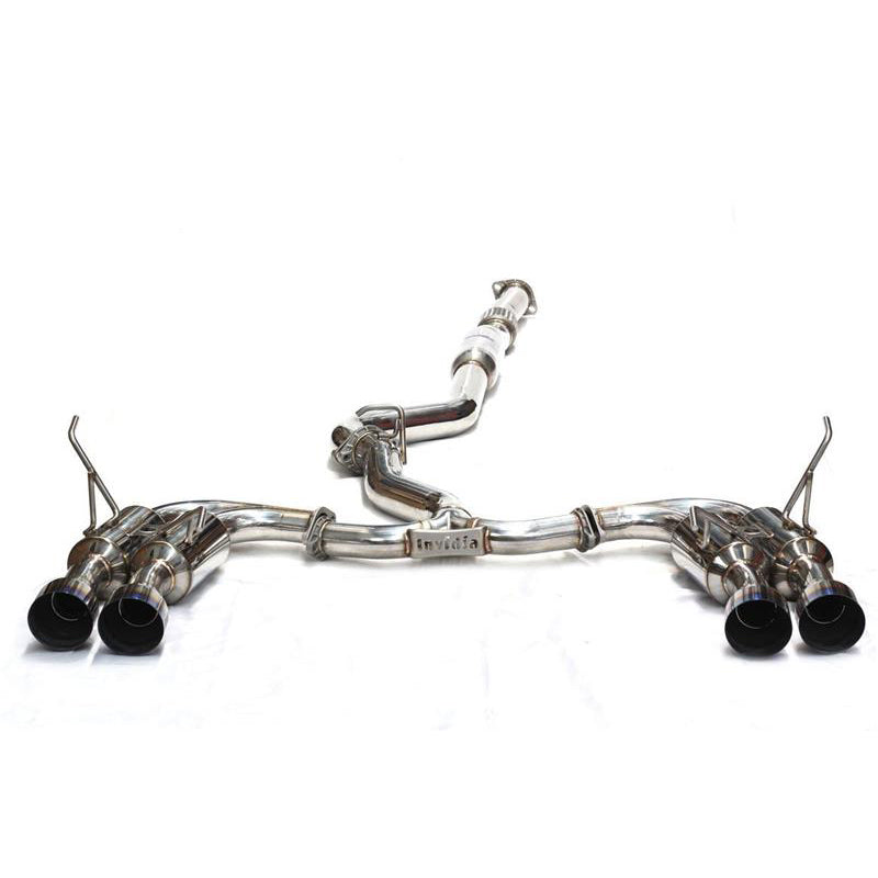 Invidia 11-14 Subaru WRX / STI Sedan Gemini/R400 Single Layer Quad Titanium Tip Cat-back Exhaust - HS11STIGM4ST