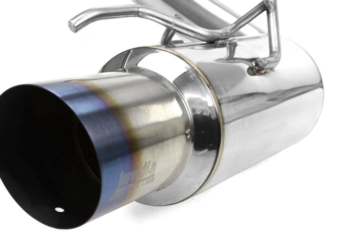 Invidia 08+ WRX Hatch / 08 STi 76mm RACING Titanium Tip Cat-back Exhaust - HS08SW5GRT
