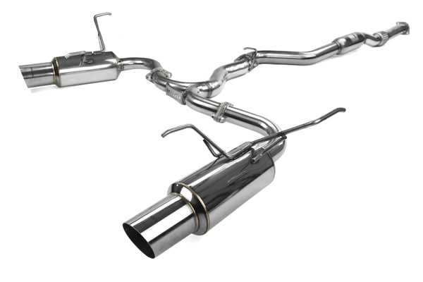 Invidia 15+ Subaru WRX/STI 4dr N1 Twin Outlet Single Layer Tip SS Cat-Back Exhaust - HS15STIGTP for 2015-2021 Subaru WRX - fr