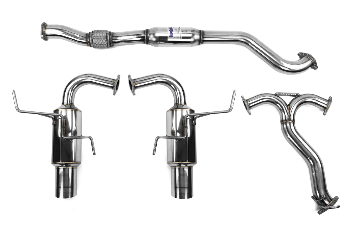 Invidia 15+ Subaru WRX/STI 4dr N1 Twin Outlet Single Layer Tip SS Cat-Back Exhaust - HS15STIGTP