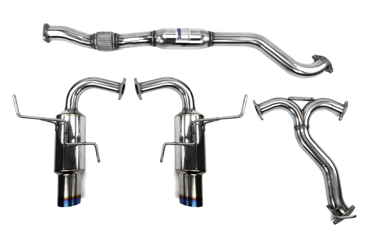 Invidia 15+ Subaru WRX/STI 4dr N1 Twin Outlet Single Layer Tip Titanium Cat-Back Exhaust - HS15STIGTT