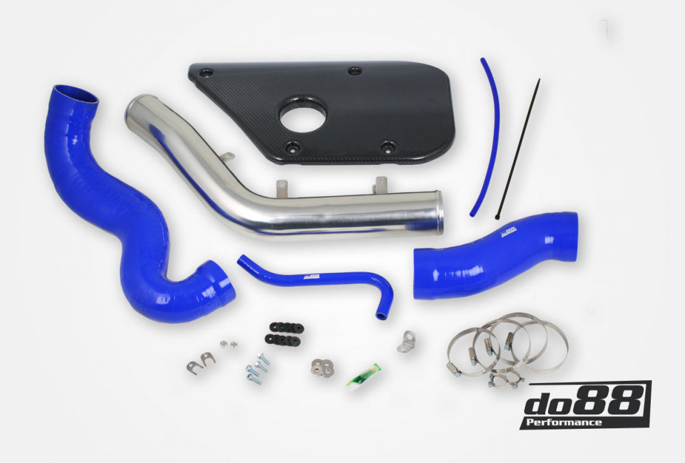 do88 - Volvo S60 V60 V70 T6 Inlet pipe, Black hoses, Carbon fiber cover - IR-120-MK-B