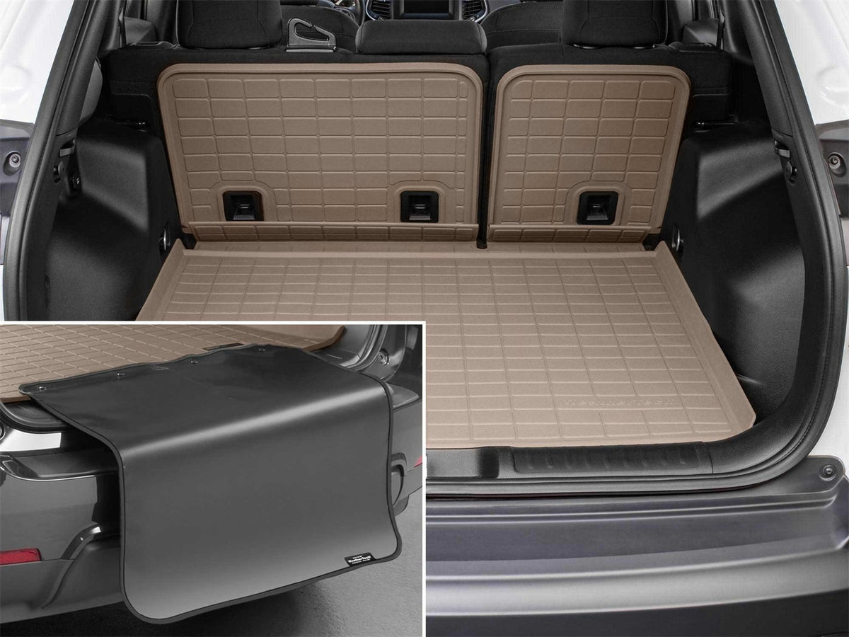 Weathertech - SeatBack Cargo Liner HP w/Bumper Protector - Tan Behind 2nd Row Seating 19-23 Cherokee - 411511IMSK