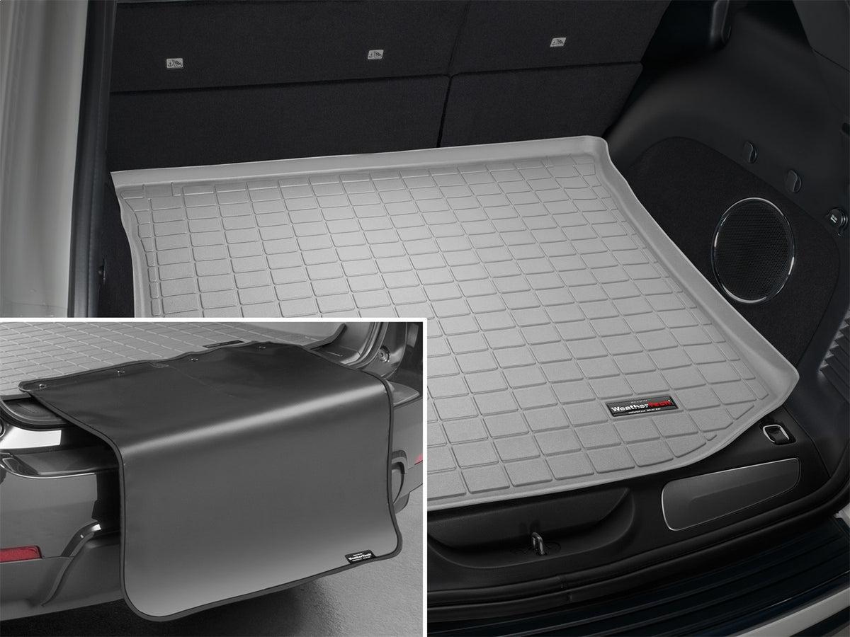 Weathertech - Cargo Liner w/Bumper Protector - Gray Behind 2nd Row Seating 11-21 Grand Cherokee / 22 Grand Cherokee WK -