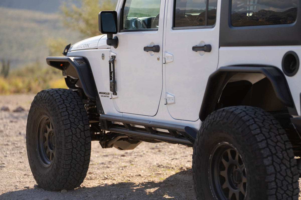 DV8 Offroad - 2007-2018 Jeep Wrangler JK 4-Door Rock Sliders - SRJK-07