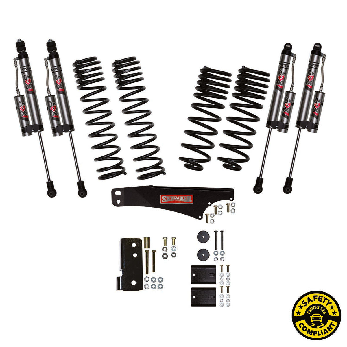 Skyjacker Jeep Wrangler JKU 2.5in Dual Rate Long Travel Suspension Lift w/ ADX 2.0 Remote Res Shock - JK25BKXLT