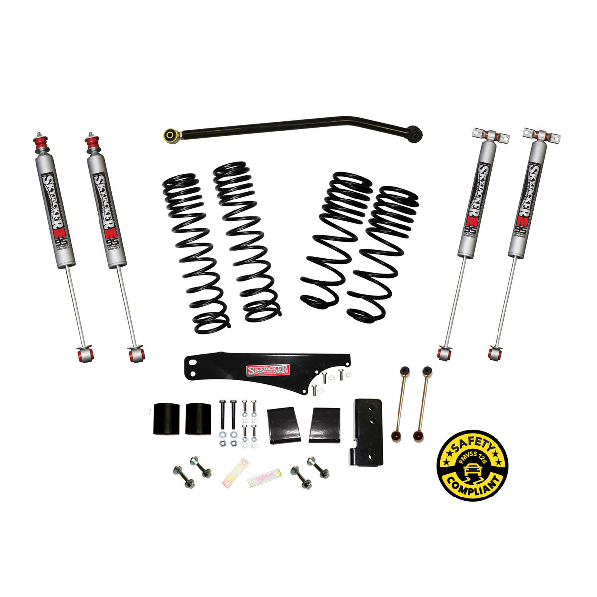 Skyjacker 2007-2018 Jeep Wrangler JK 2 Door 4WD Long Travel 3.5in-4in Lift Kit w/M95 Monotube Shocks - JK35BPMLT