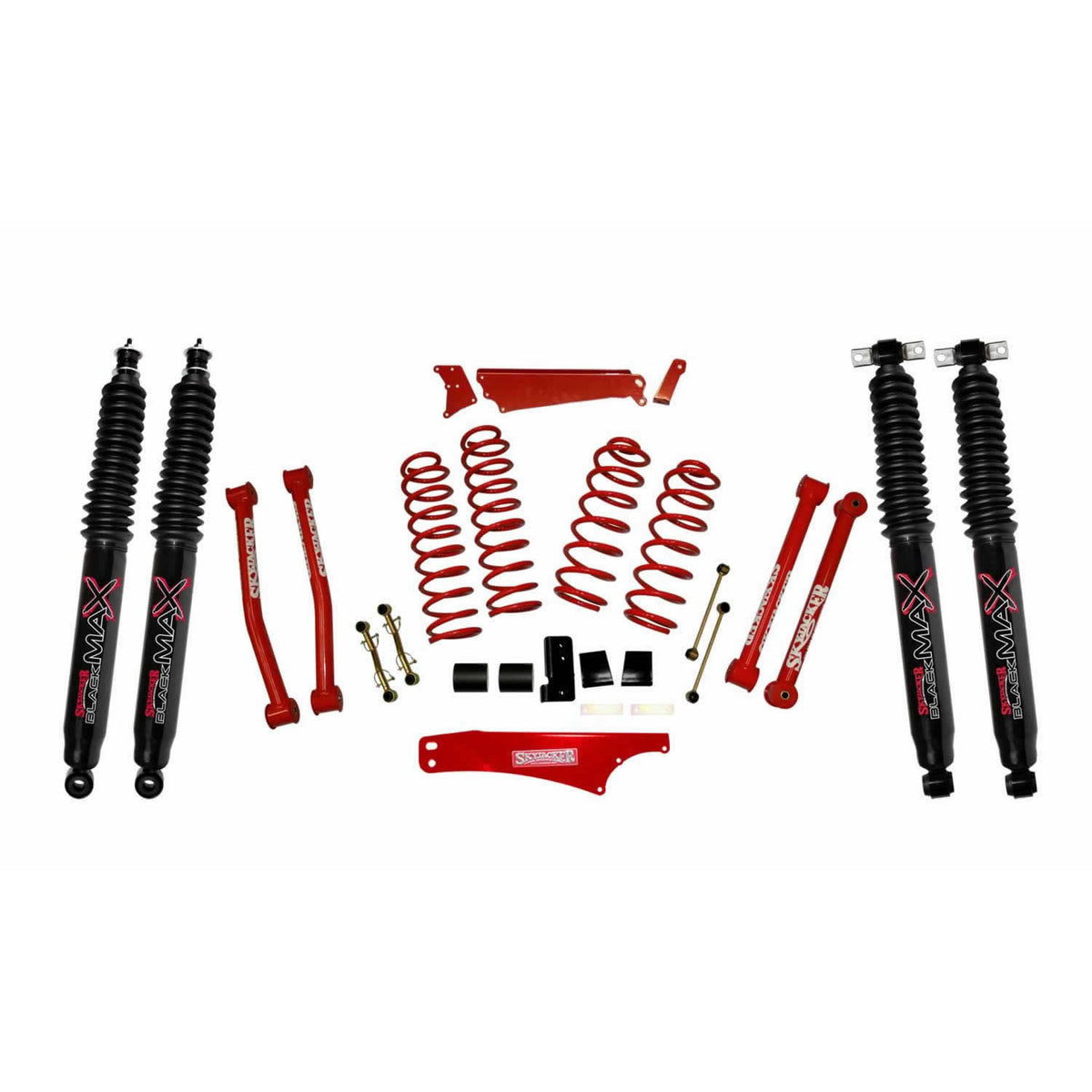 Skyjacker 4"KIT,07-09JK RED W/BLK MAX - JK401KCR-B