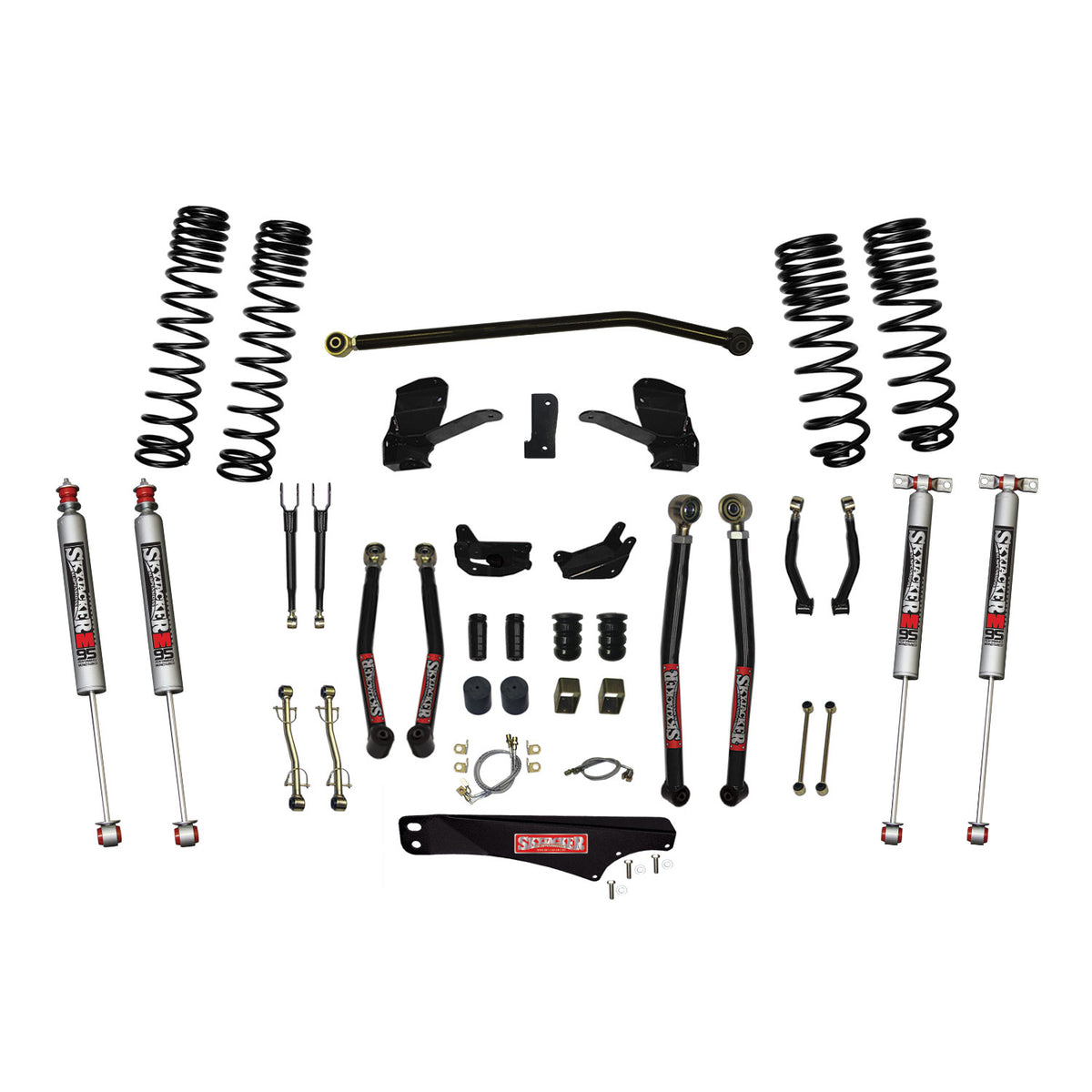 Skyjacker Jeep Wrangler JK 7in Suspension Lift Kit w/ M95 Monotube Shocks - JK70LKLT-SX-M