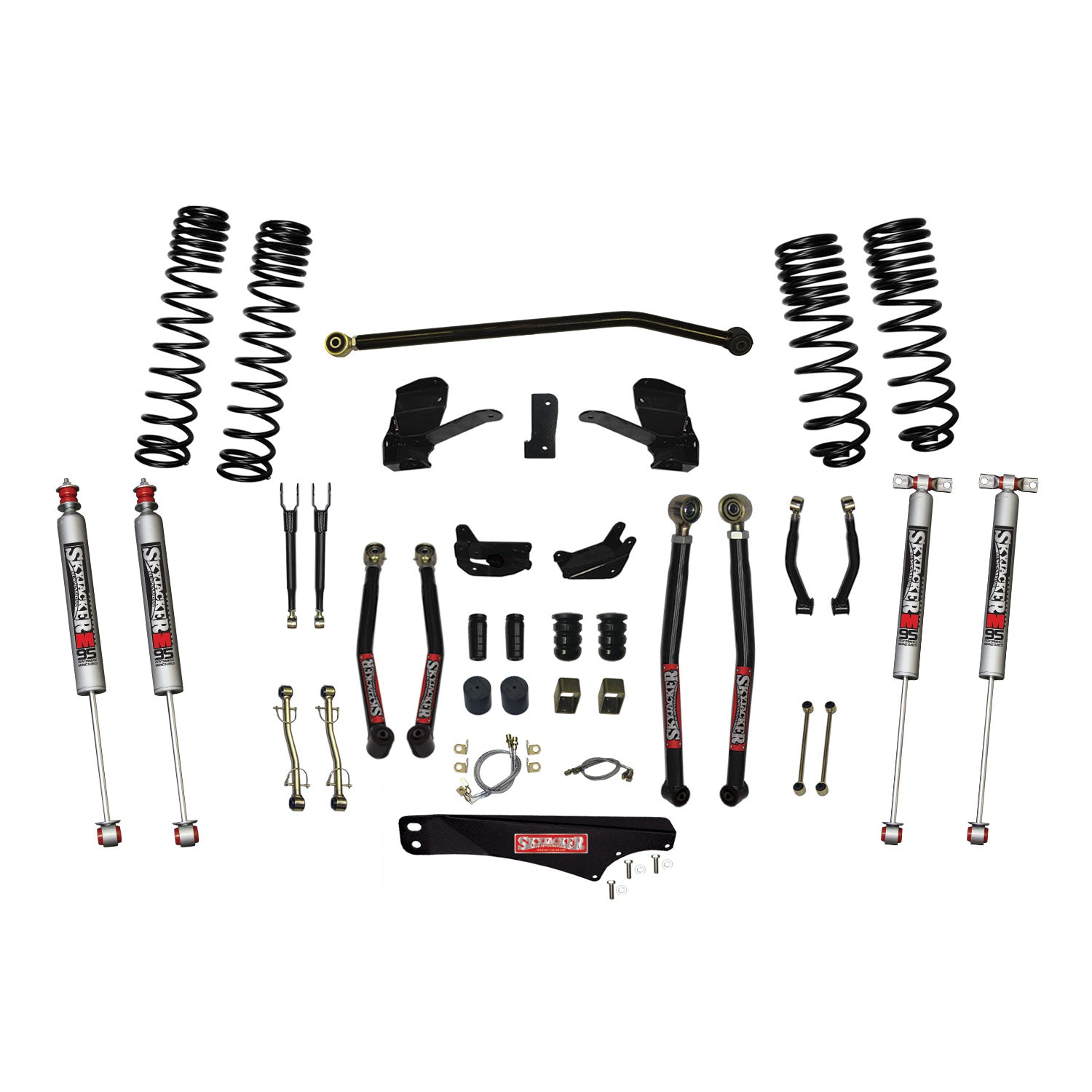 Skyjacker Jeep Wrangler JK 7in Suspension Lift Kit w/ M95 Monotube Shocks - JK70LKLT-SX-M