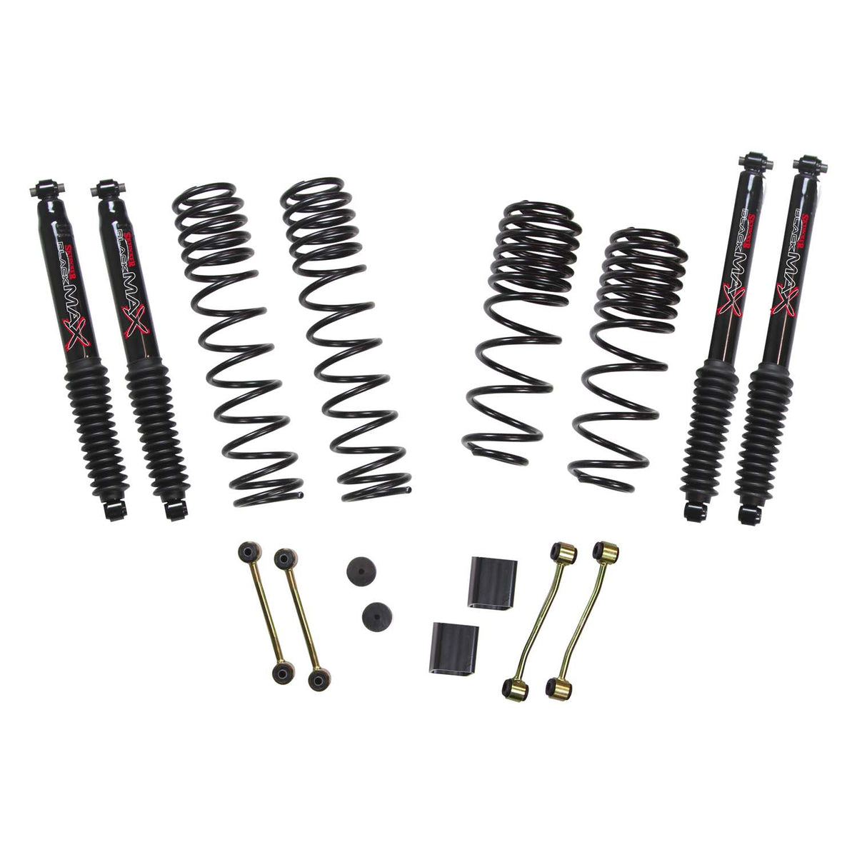 Skyjacker 21-23 Jeep Wrangler 4XE (JL) 4 Door Long Travel 2.5in Coil System w/ Black MAX Shocks - JL25EBPBLT