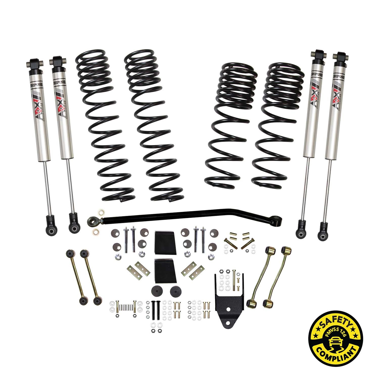 Skyjacker 2018 - 2025 Jeep Wrangler Jl Unlimited 4 In Susp Lift Kit W ADX M2.0 Alum Monotube Shocks - JL40BKXMLT